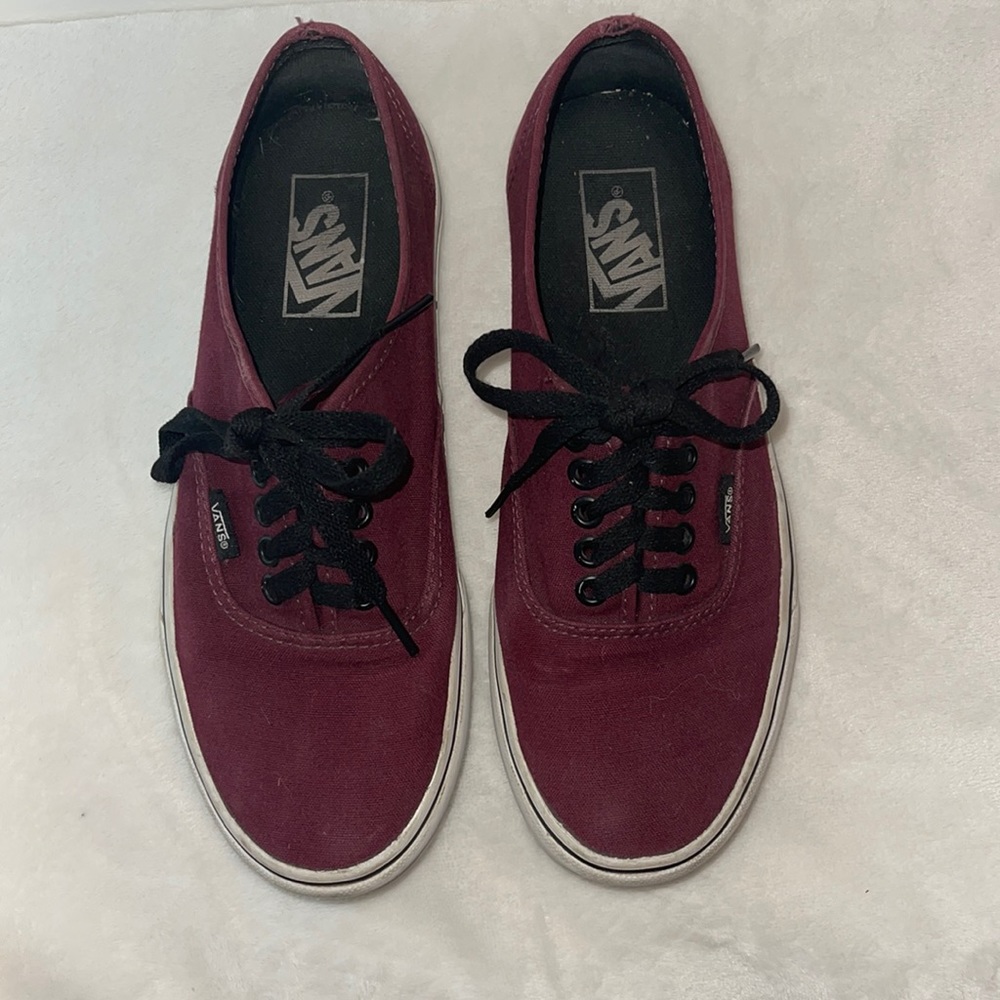 Authentic Burgundy Vans